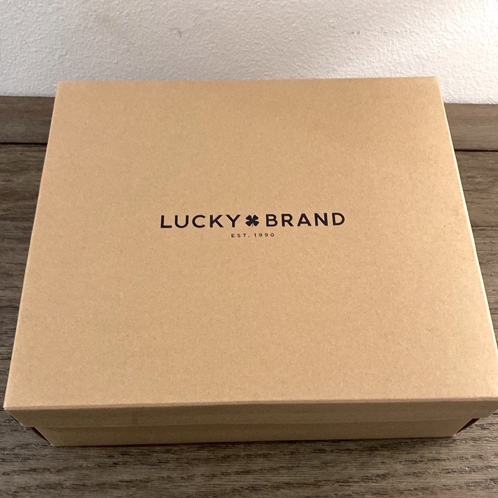 NIB [Lucky Brand] Wafael Javan Print Padded Insole Wedge Booties Women’s Sz 5.5 - Picture 12 of 12
